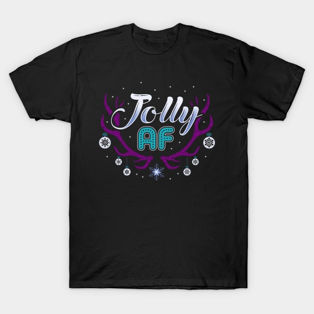 Jolly AF Christmas Funny T-Shirt by KsuAnn